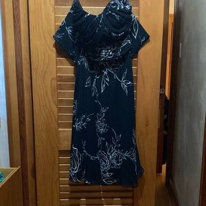 White House Black Market strapless black dress size 4. In good condition